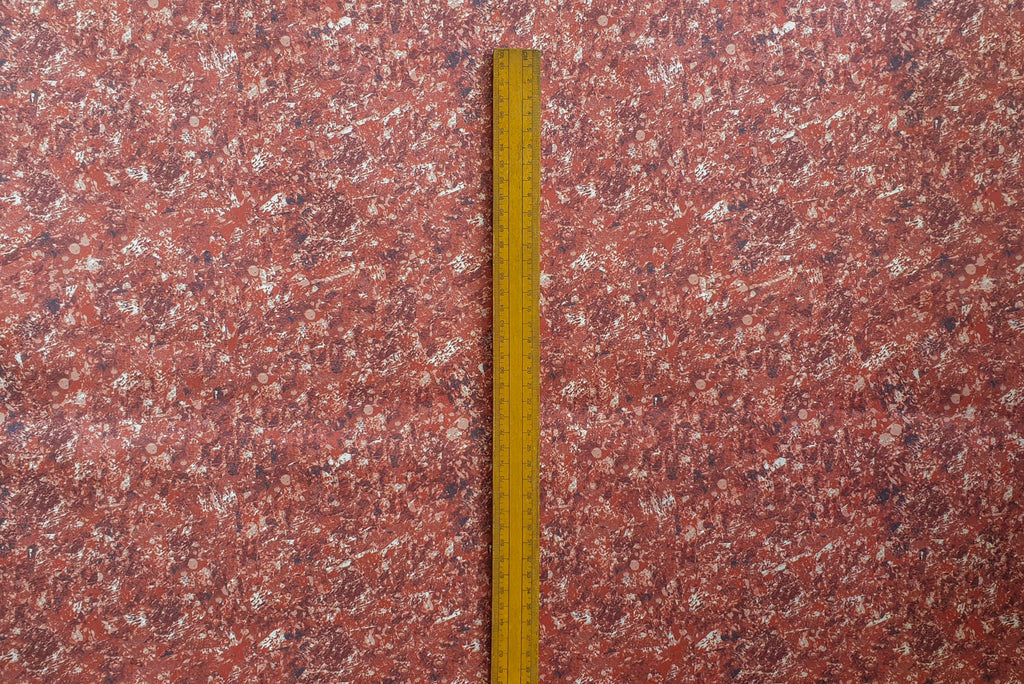 Rusted Sky Printed Satin Fabric By The Metre