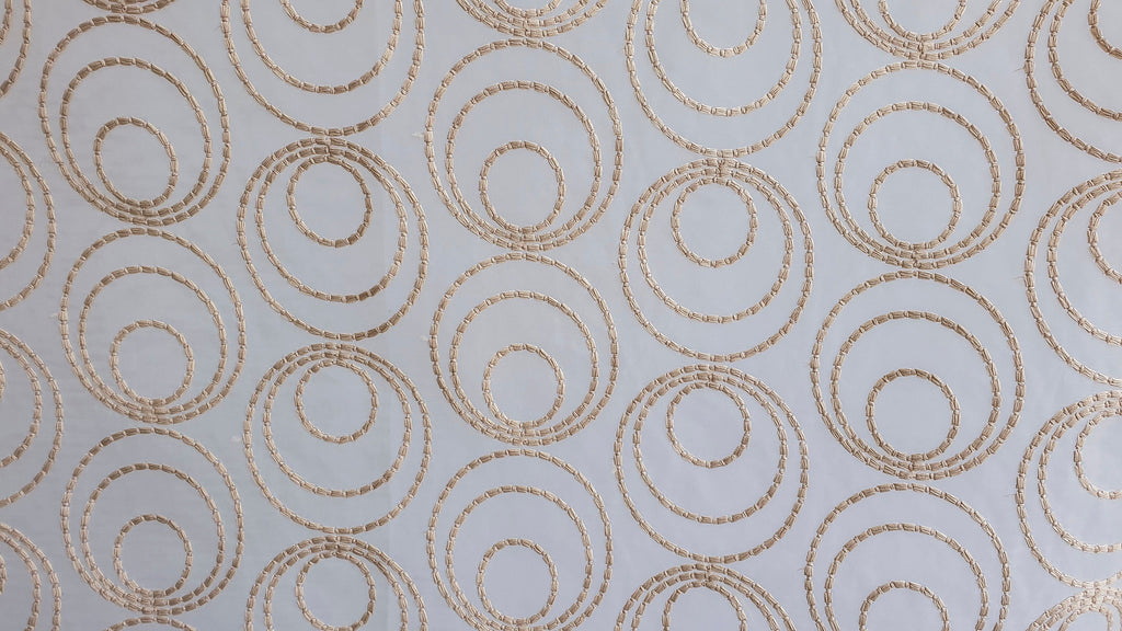Fawn Circles Sheer Curtain Fabric By The Metre
