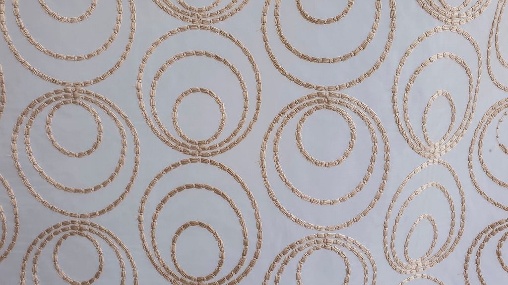 Fawn Circles Sheer Curtain Fabric By The Metre
