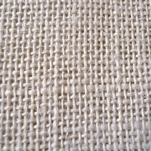 Ivory Burlap Fabric by the Metre