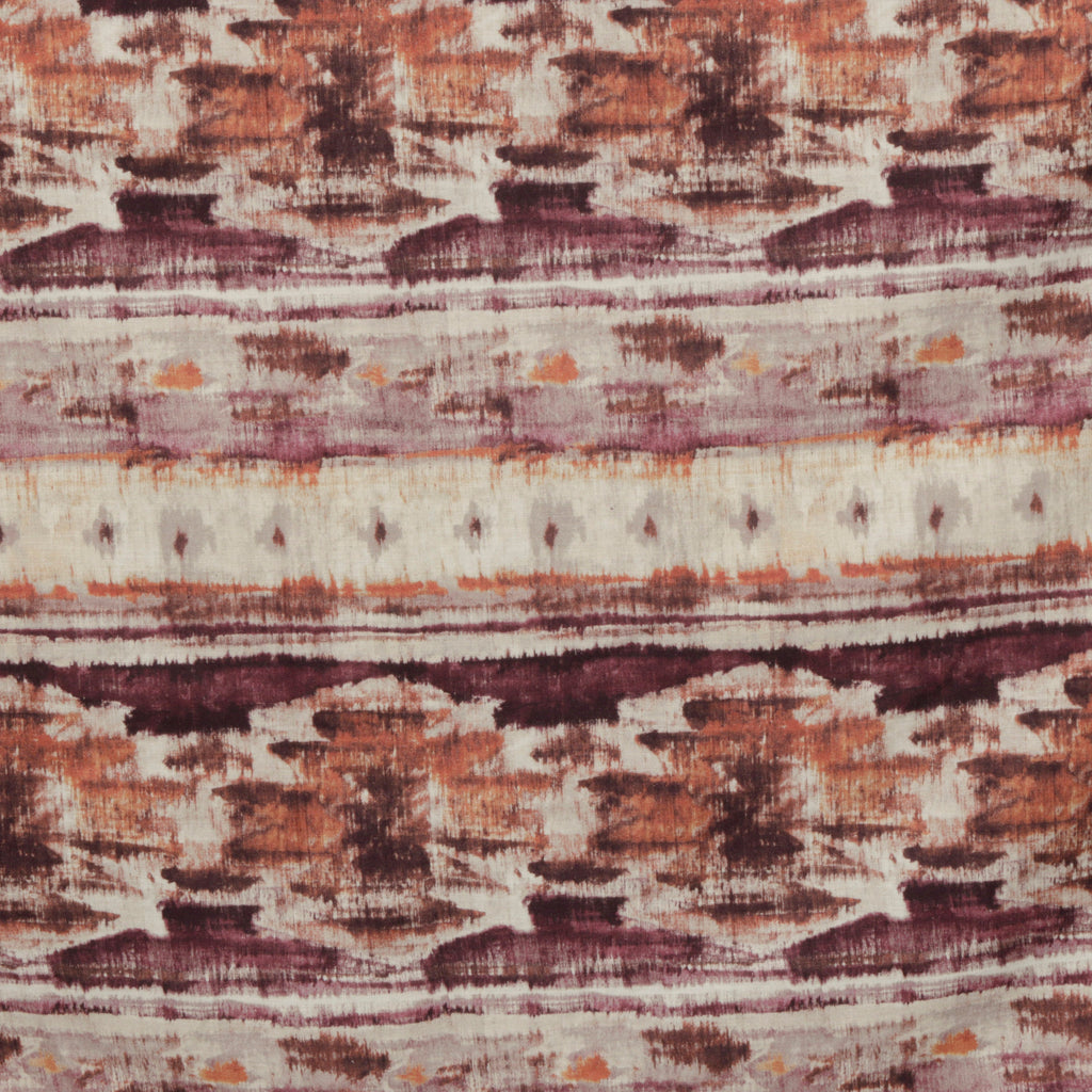 Kilim Turkish Pink, Orange Printed Cotton Curtain Panels