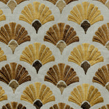 Golden And Bronze Flowers Cotton Fabric By The Metre