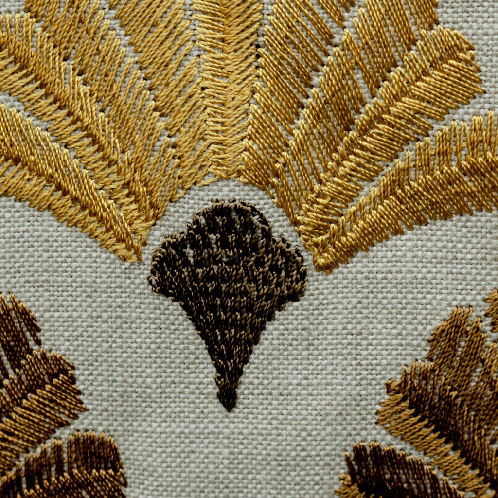 Golden And Bronze Flowers Cotton Fabric By The Metre