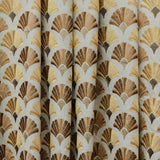 Golden And Bronze Flowers Cotton Fabric By The Metre