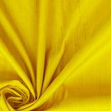 Bright Yellow Silk Dupioni Fabric By The Metre