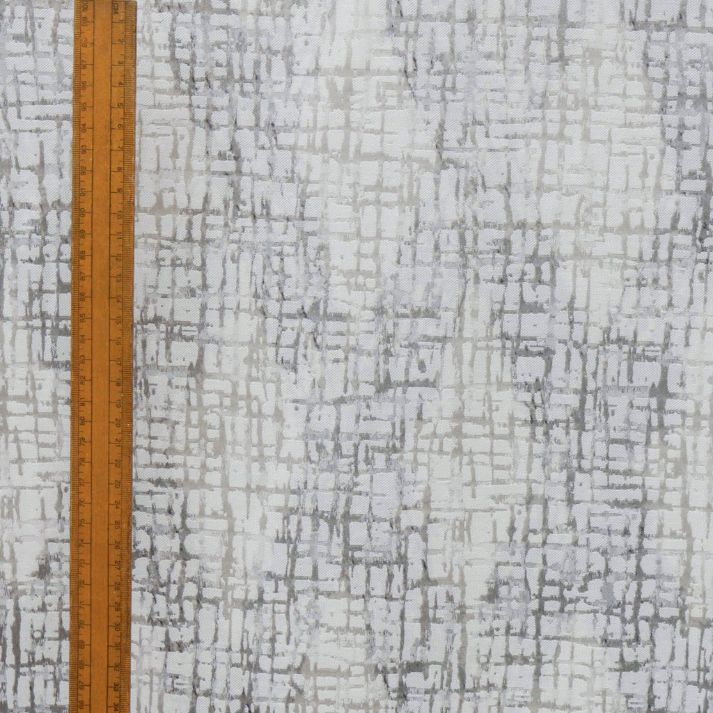 White, Ivory Diamond Jaal Jacquard Weave Curtain Panels