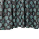 Aquatic Green Leaves Print Jacquard Weave Curtain Panels