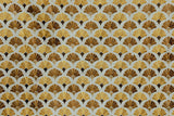 Golden N Bronze Flowers Cotton Embroidered Curtain Panels