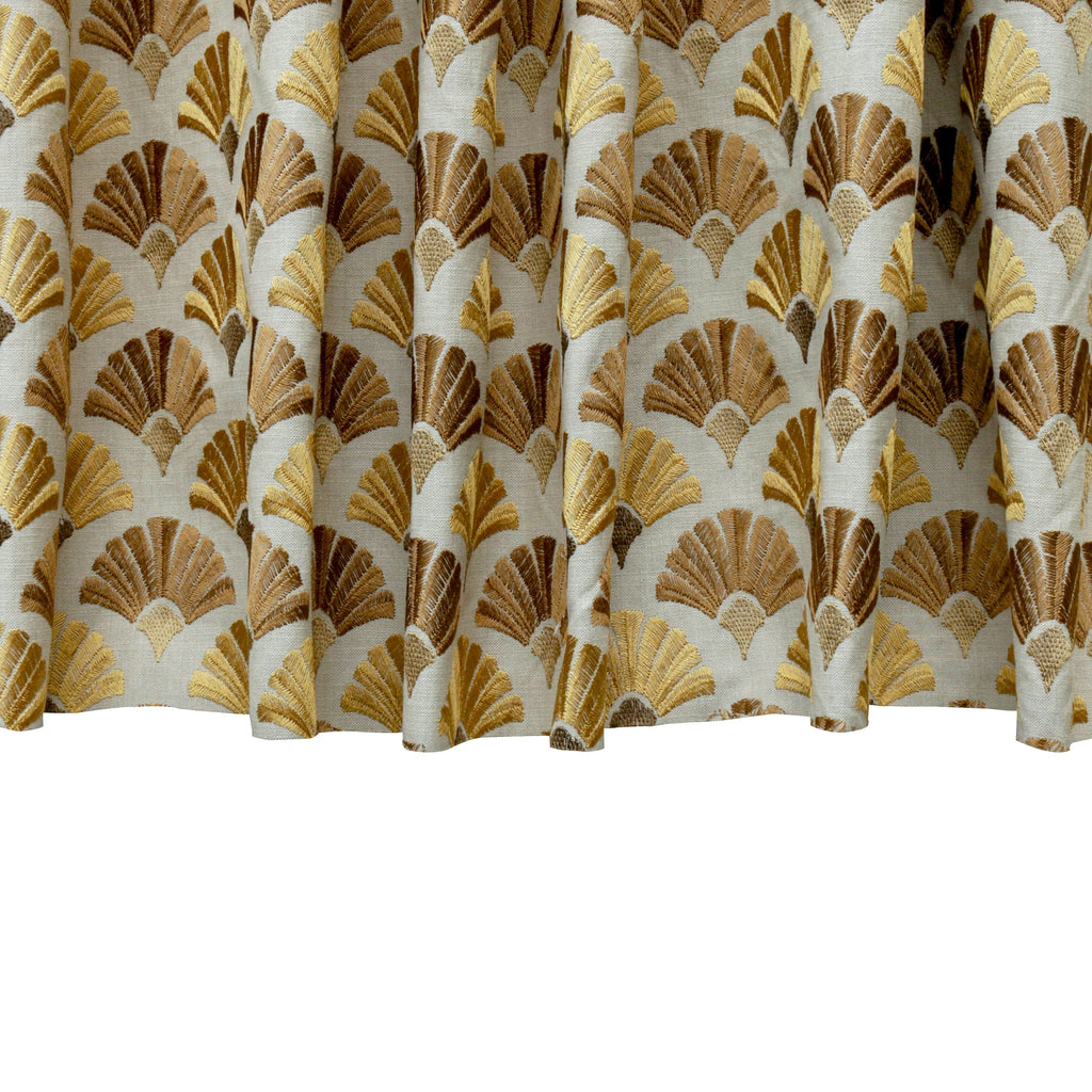 Golden And Bronze Flowers Cotton Fabric By The Metre
