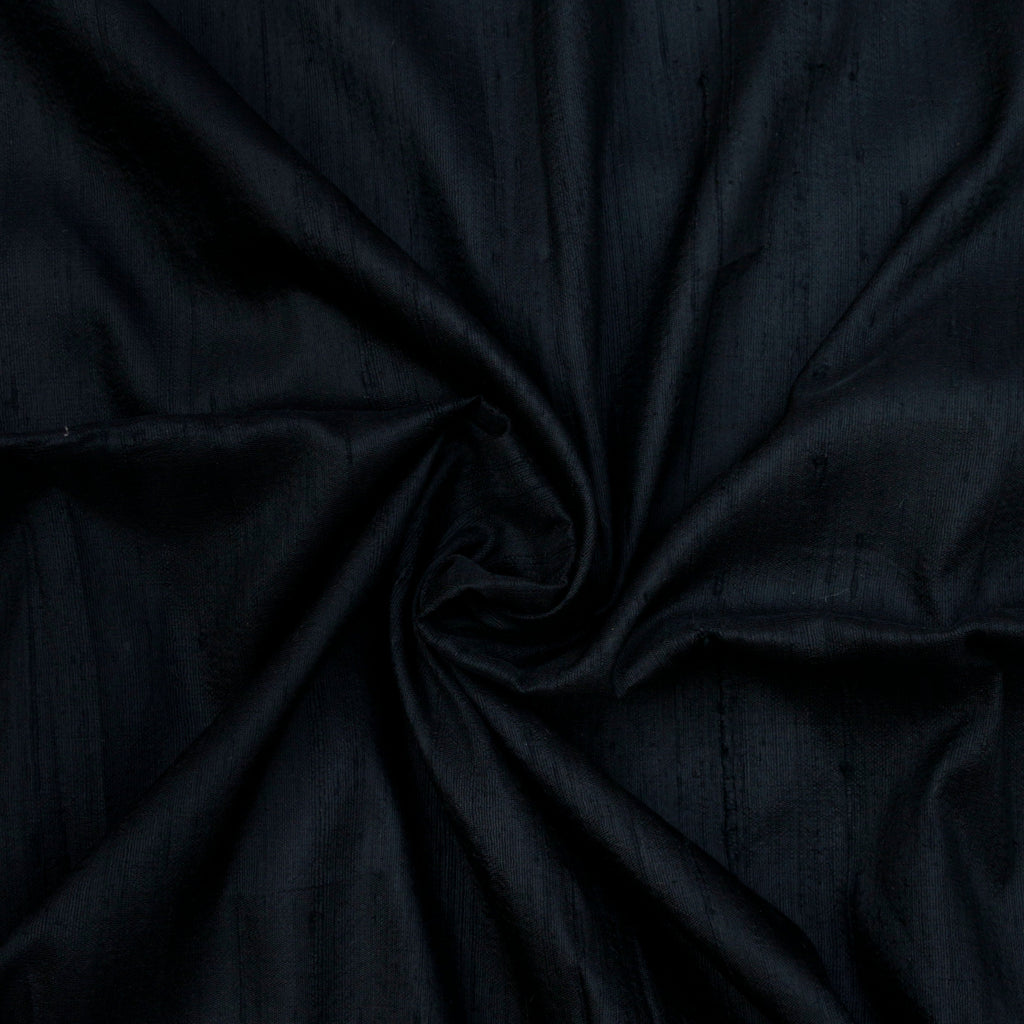 Black Silk Dupioni Curtain Panels
