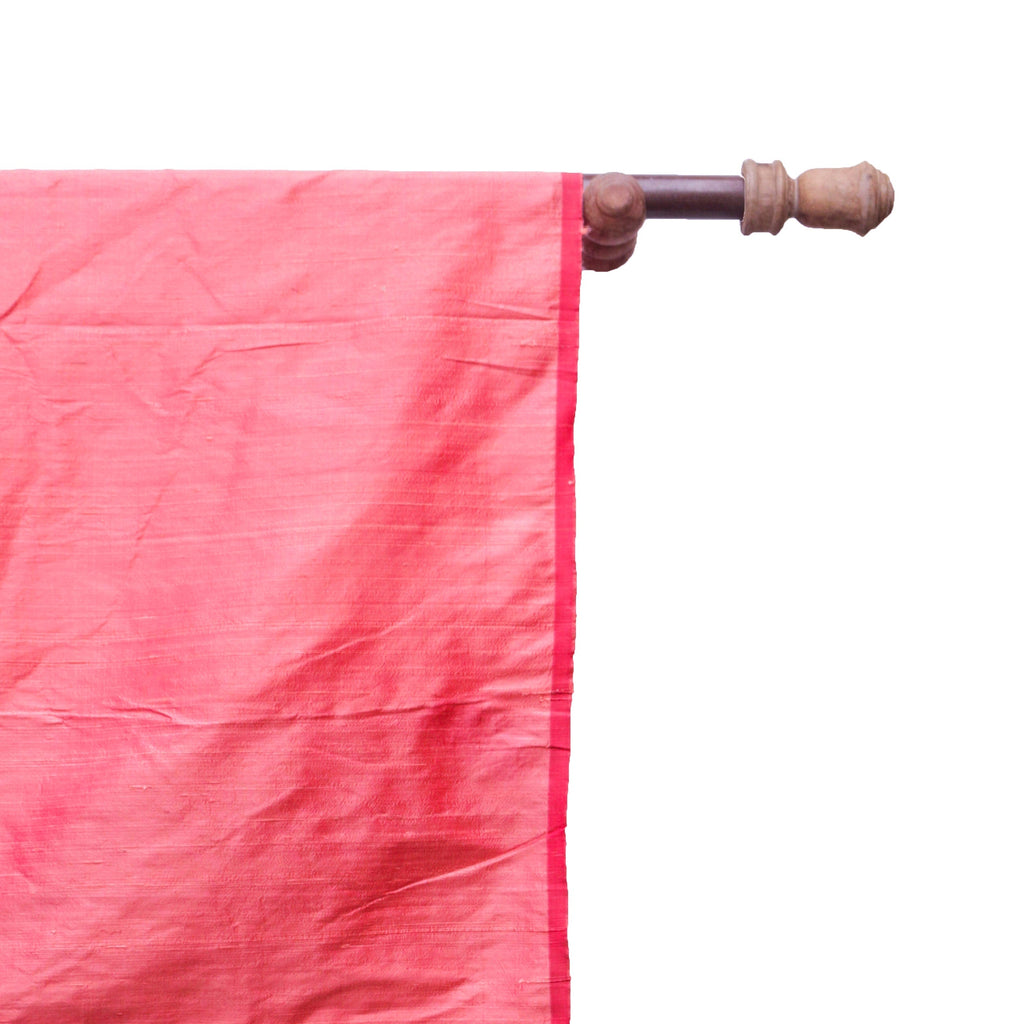 Coral Silk Dupioni Curtain Panels