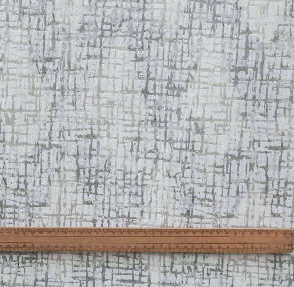 White, Ivory Diamond Jaal Jacquard Weave Curtain Panels