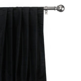 Black Silk Dupioni Curtain Panels