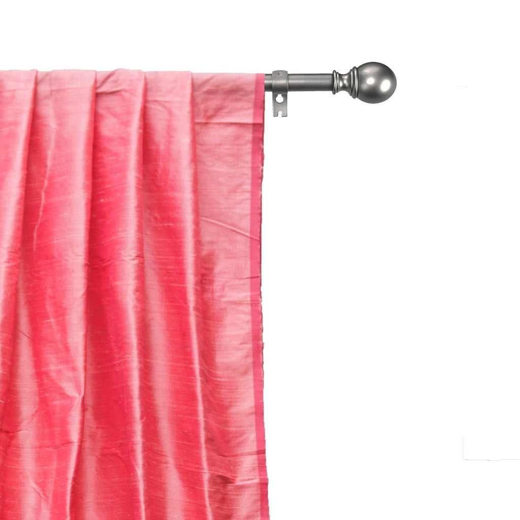 Coral Silk Dupioni Curtain Panels