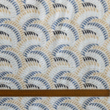 Leaving Blue Cotton Fabric By The Metre