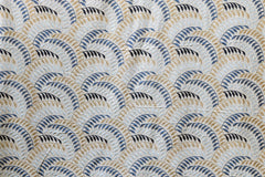 Leaving Blue Cotton Fabric By The Metre