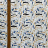 Leaving Blue Floral Cotton Embroidery Curtain Panels