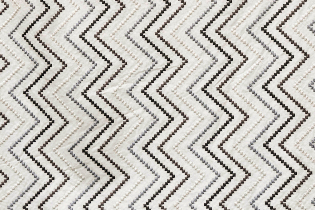 Embroidered Diamonds Cotton Fabric By The Metre