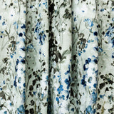 Snow Garden Ivory, Grey Printed Cotton Curtain Panels