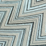 Teal Geometric Waves Jacquard Curtain Panels, Abstract