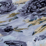 Grey Midnight Garden Printed Velvet Curtain Panels