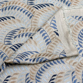Leaving Blue Cotton Fabric By The Metre