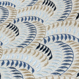 Leaving Blue Floral Cotton Embroidery Curtain Panels