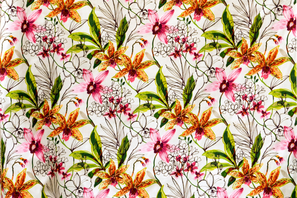 Garden Blossom Cotton Fabric By The Metre