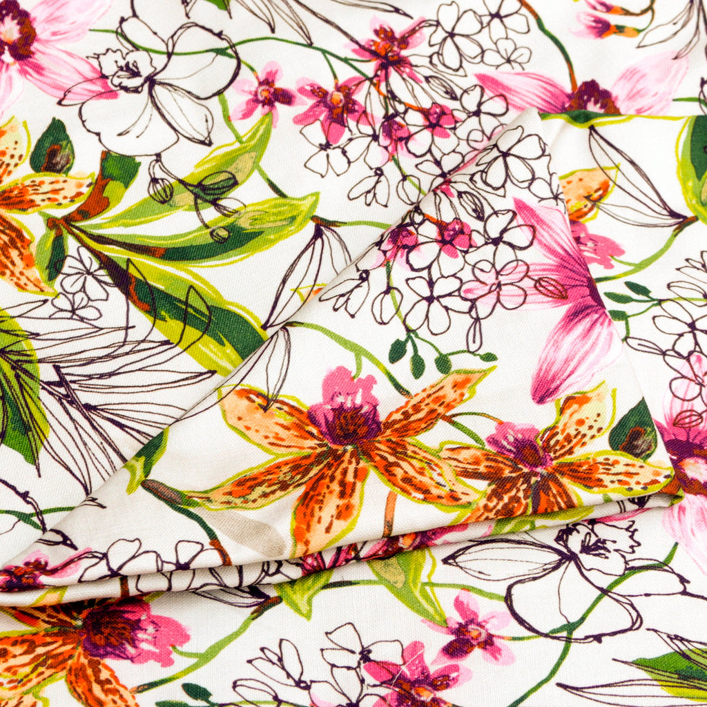 Garden Blossom Cotton Fabric By The Metre