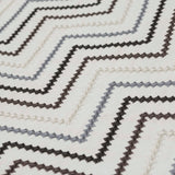 Charcoal Gray Cotton Embroidered Diamonds Curtain Panels