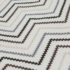 Embroidered Diamonds Cotton Fabric By The Metre
