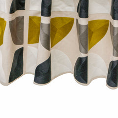 Charcoal Almost Circles Cotton Embroidery Curtain Panels