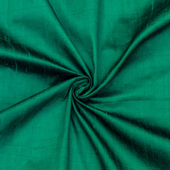 Dark Peacock Green Silk Dupioni Fabric