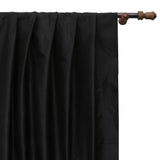 Black Art Silk Curtain Panels