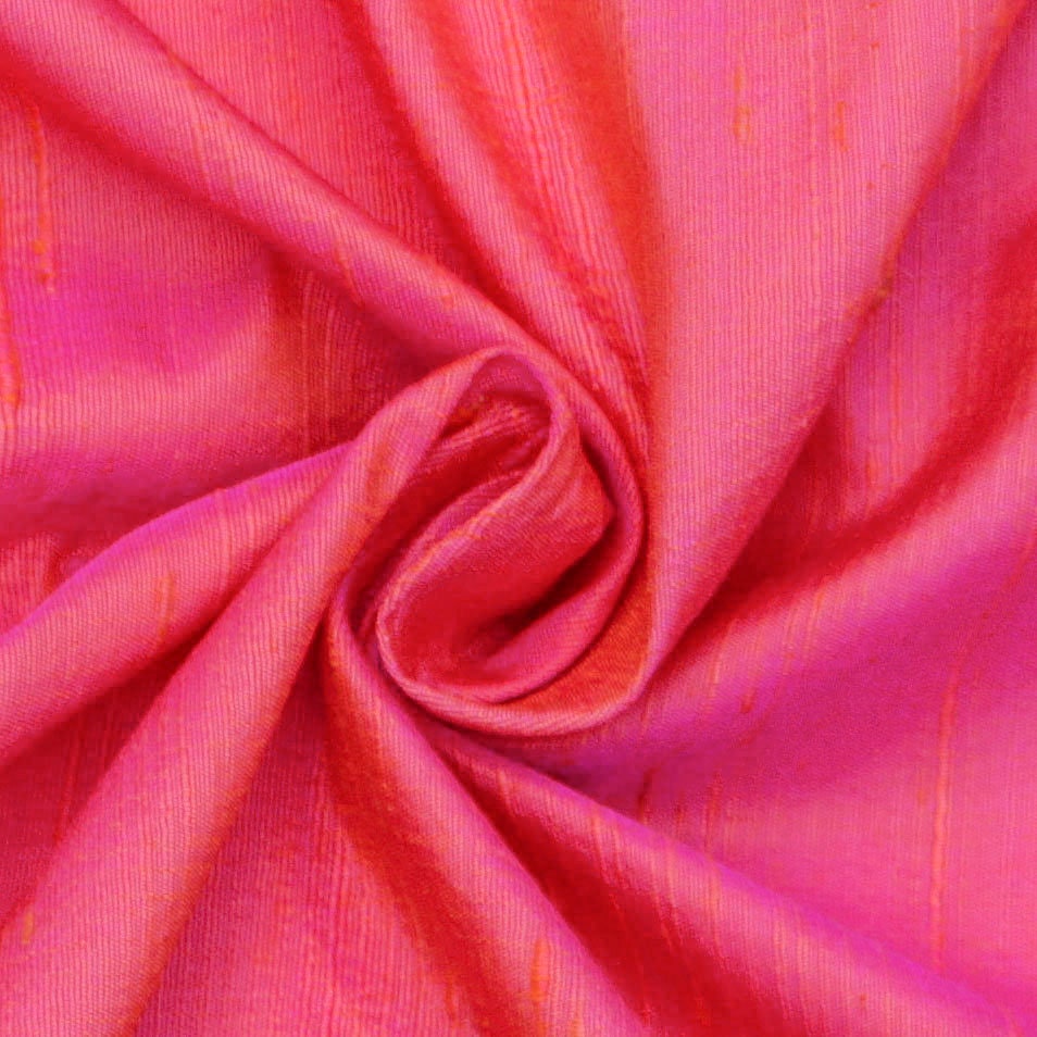Coral Pink Silk Dupioni Curtain Panels
