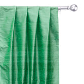 Light Emerald Green Silk Dupioni Curtain Panels