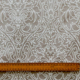 Damask Ornate Embroidered Polyester Weaved Curtain Panels