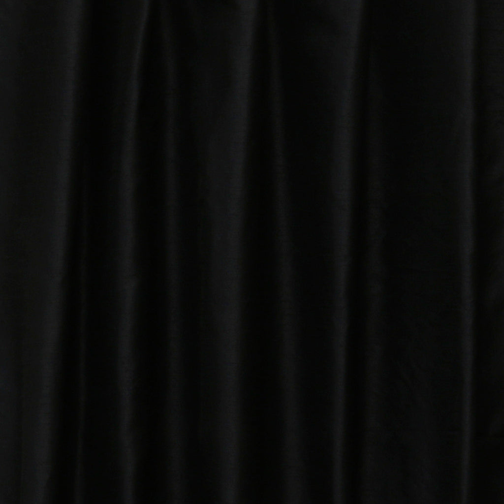 Black Art Silk Curtain Panels