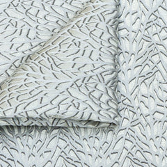 Pearl Grey Jacquard Fabric By The Metre
