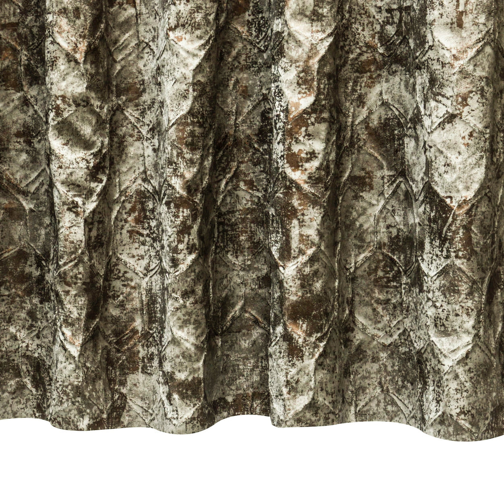 Antique Hexagons Foil Jacquard Fabric By The Metre