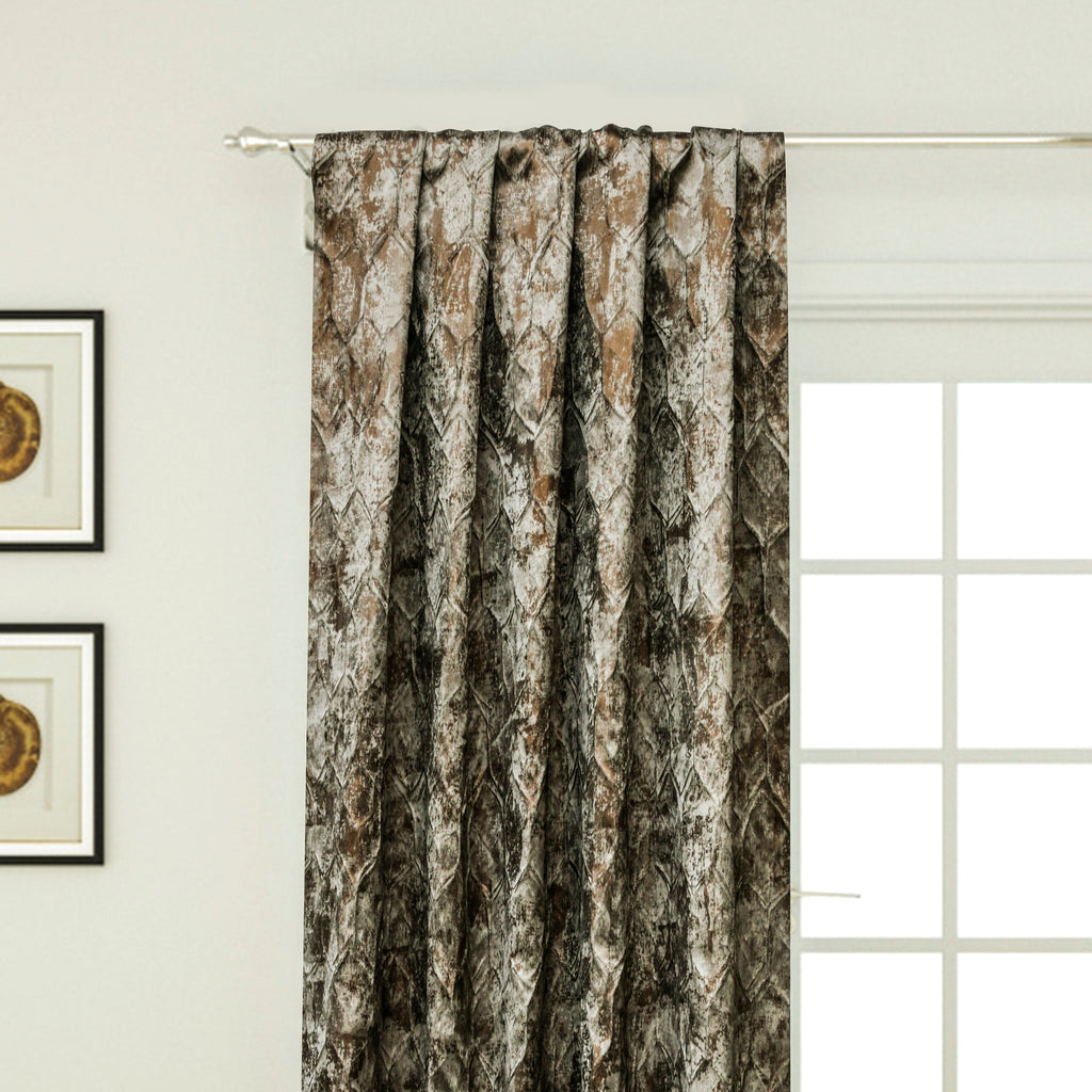 Antique Hexagons Foil Jacquard Fabric By The Metre