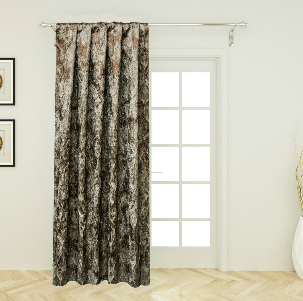 Antique Hexagons Foil Jacquard Fabric By The Metre