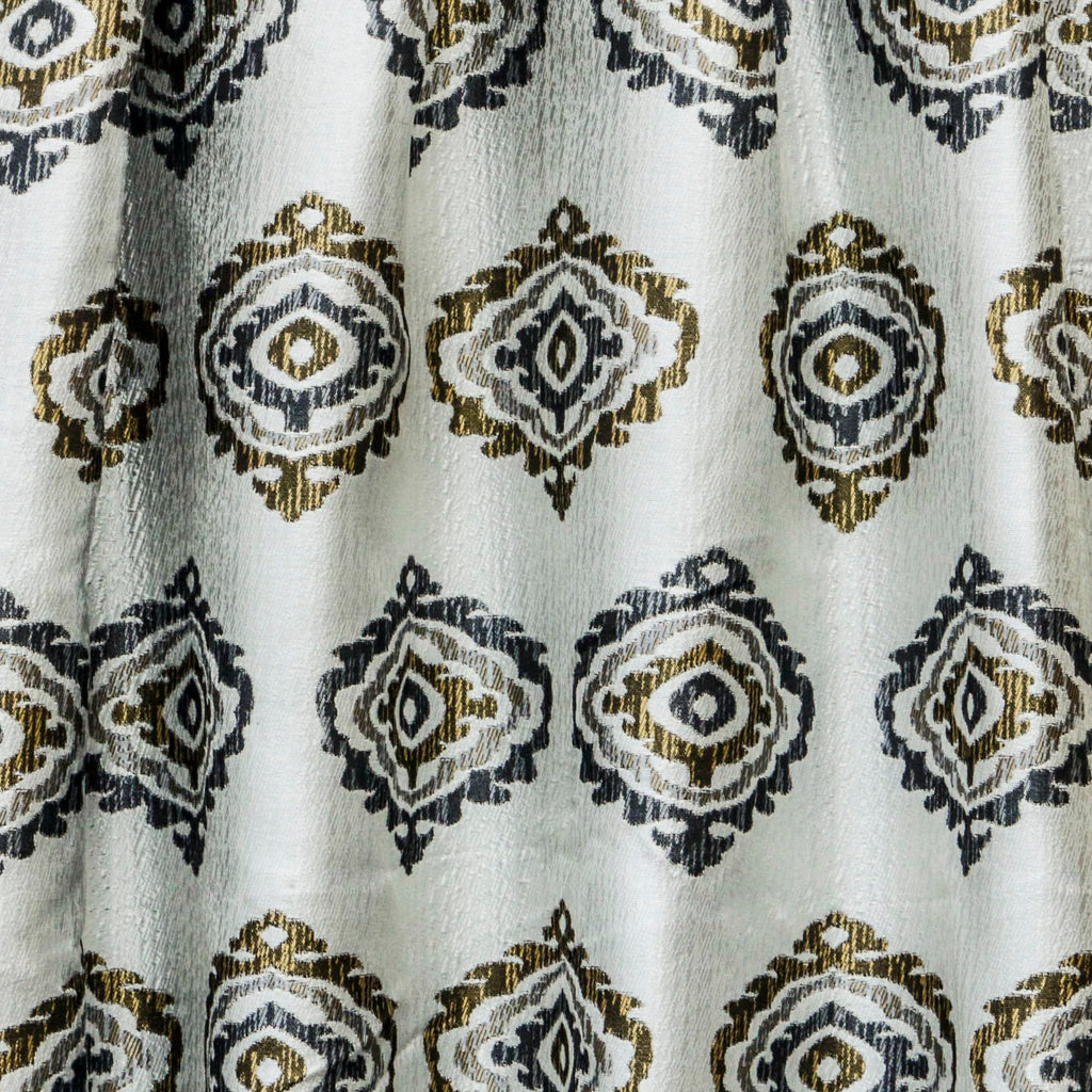 Gold And Grey Jacquard Fabric By The Metre