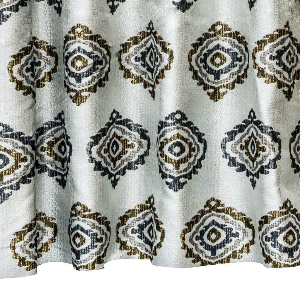 Gold And Grey Jacquard Fabric By The Metre