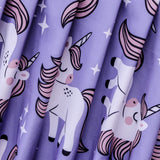 Unicorn Kids Lavender Printed Cotton Curtain Panels
