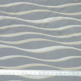 Ivory N Gold Stripes Jacquard Weave Textured Curtain Panels