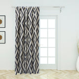 Blue Diamonds Cotton Linen Fabric By The Metre