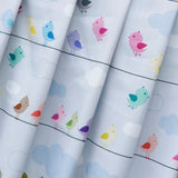 Cute Birds Kids Cotton Fabric By The Metre