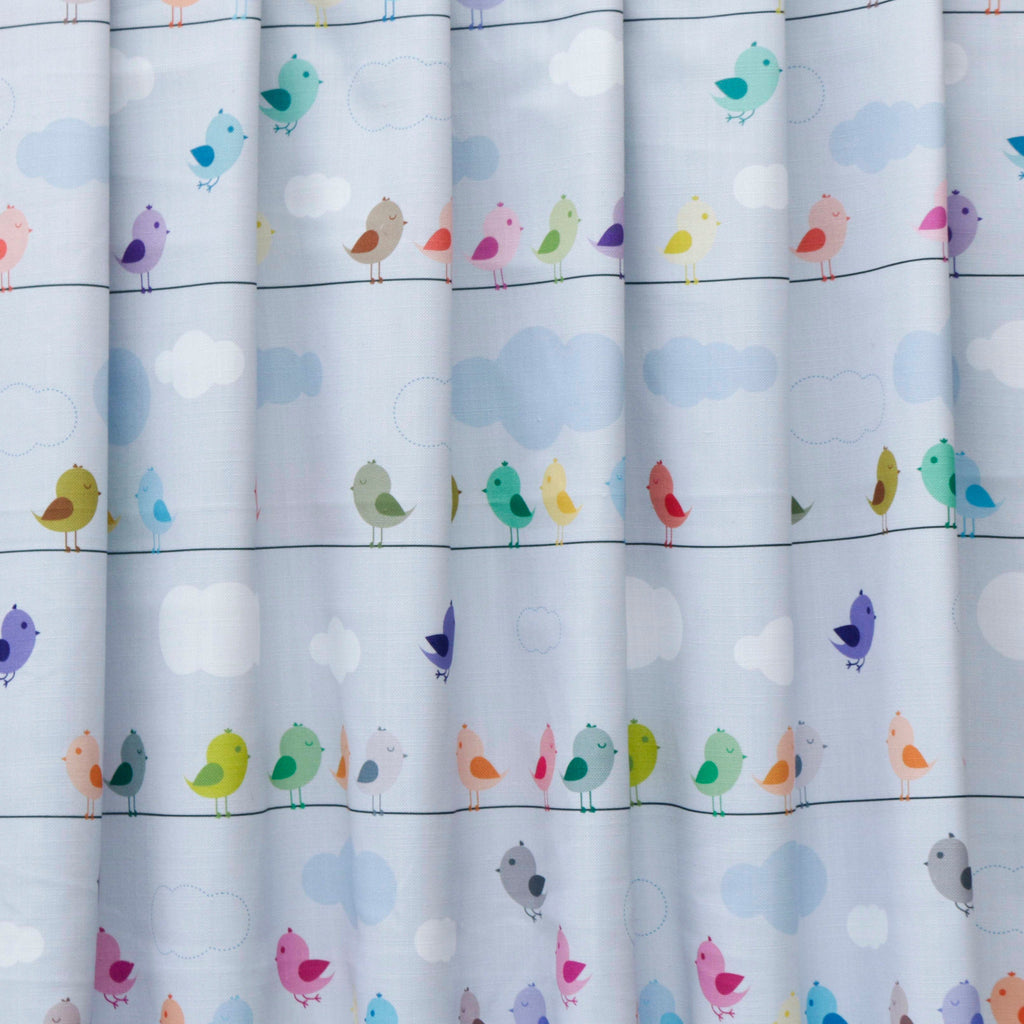 Cute Birds Kids Cotton Fabric By The Metre