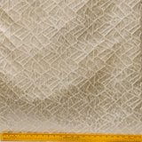 Beige Mosaics Textured Foil Printed Jacquard Curtain Panels